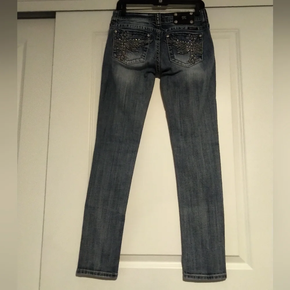 Miss Me Skinny Rhinestome Jeans - Size 28